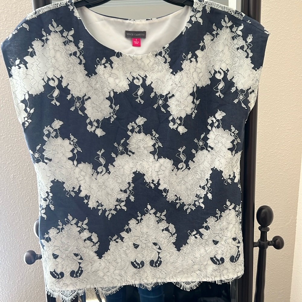 Silk lined lace top
